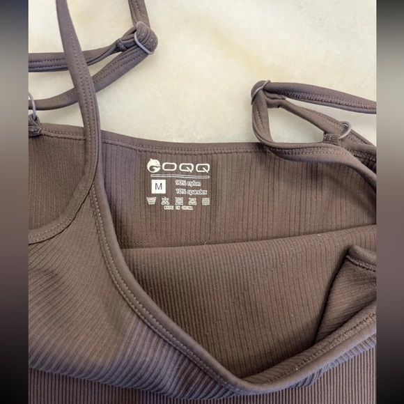 Women’s Yoga One Piece Ribbed Exercise Romper - Picture 4 of 5